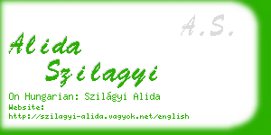 alida szilagyi business card