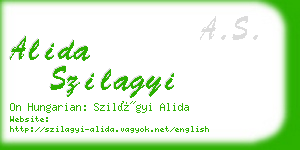 alida szilagyi business card